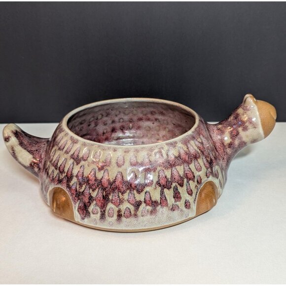 Mid-Century Turtle Planter / David Stewart Lion's Valley Art Pottery / Stoneware - Picture 6 of 7